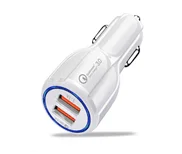 
CE/Rosh/FCC Cigarette Lighter Charger QC3.0 3.1A 2 Port Quick Charging Adapter USB Car Charger for mobile phone 