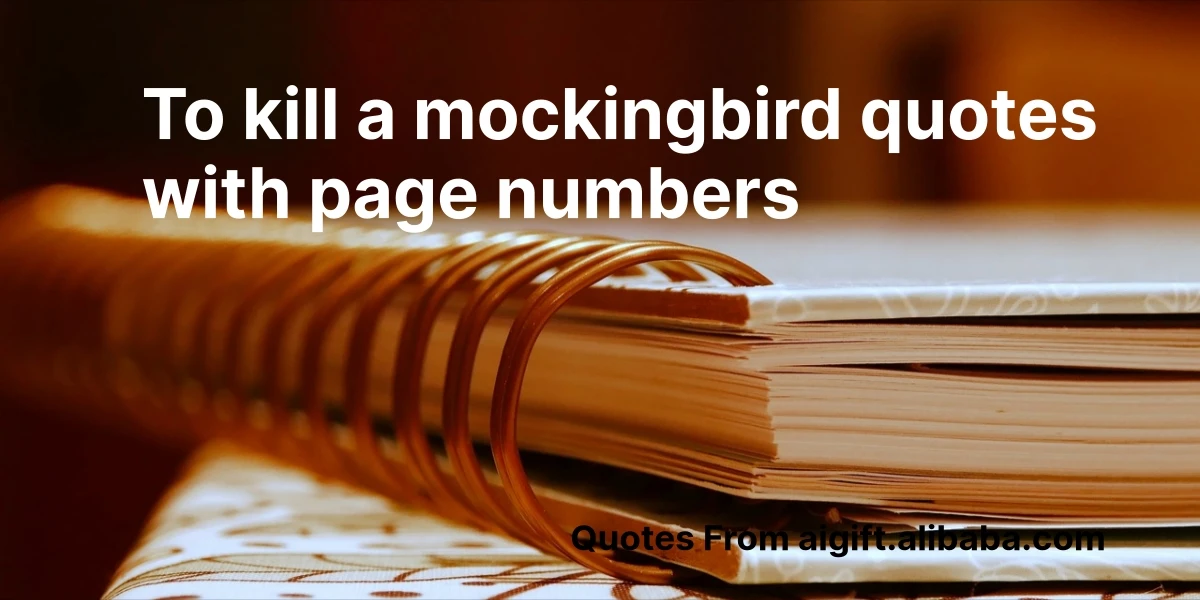 to kill a mockingbird quotes with page numbers
