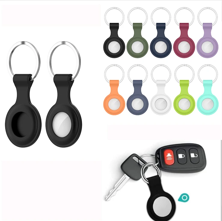 

Keychain Car Key Pet Latest Soft Silicon Anti-lost Cover for Apple AirTag Portable Protective Case for Apply Airtags