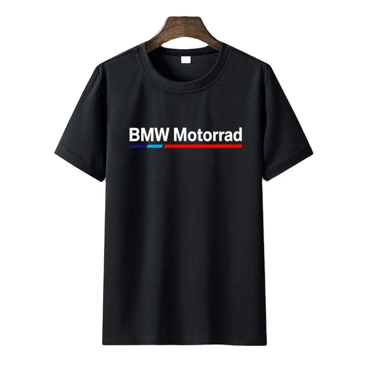 

2021 BMW new Logo Summer Print Black T Shirt Clothes Shirt Cotton Short Sleeve Tops Tees