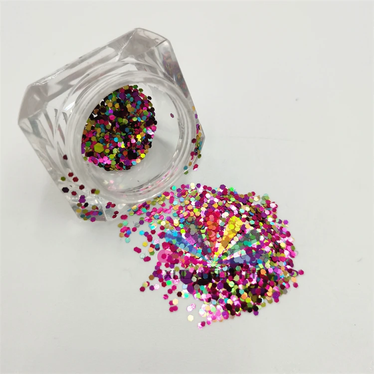 

XUCAI factory Wholesale glitter powder bulk chunky nail glitter mix glitter