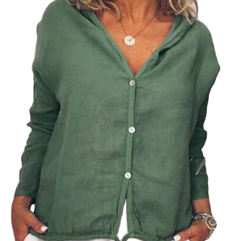 

Fashion Women's long sleeve hooded shirt jacket