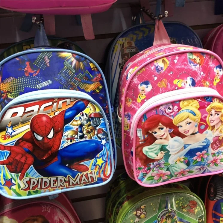 

1.85 USD BB127 good quality mixture cute boys girls style spider Man princess Kindergarten beautiful schoolbag for little kids, Mix color