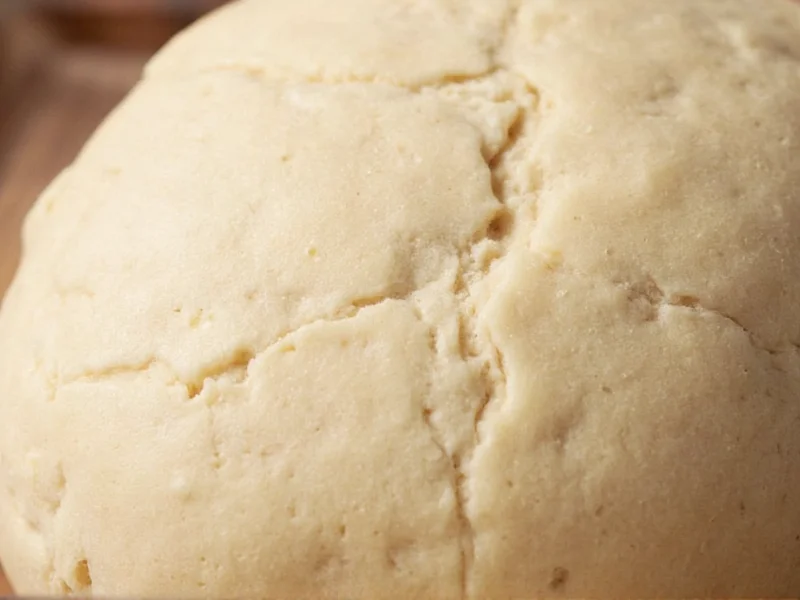 Italian bread dough showing proper fermentation bubbles