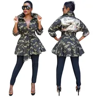 

E91841 Christmas women clothing jacket lady camouflage coat sequin cardigan women outerwears 2020 new arrival