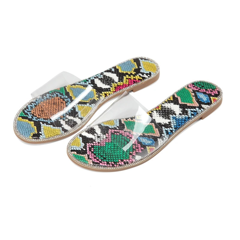 

2022 New Arrivals PL05631 Jelly Slides Women Shoes Clear Flat Slipeprs for Ladies