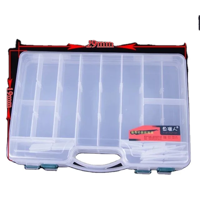 

LUTAC Fishing Lure Box  Double face lure box Portable Translucent multifunction fishing tools