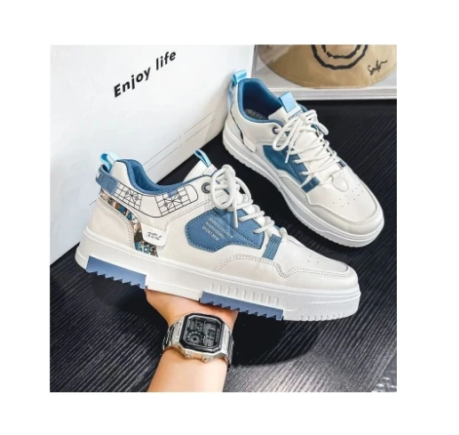 Summer men's shoes breathable canvas men all match small white shoes thick soled sports casual board shoes