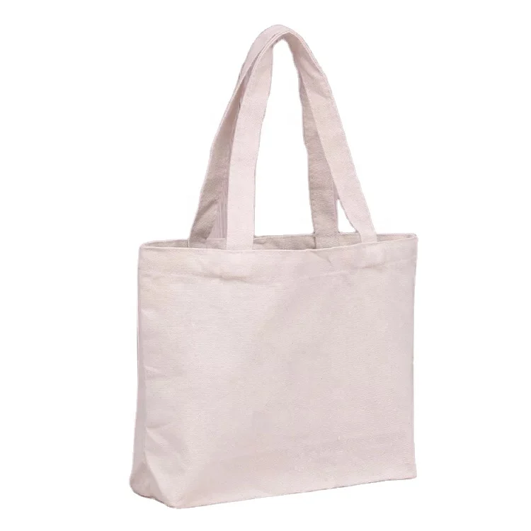 

Ecological Shopping Cotton Bags Wholesale Beach Canvas Bag Plain, Natural
