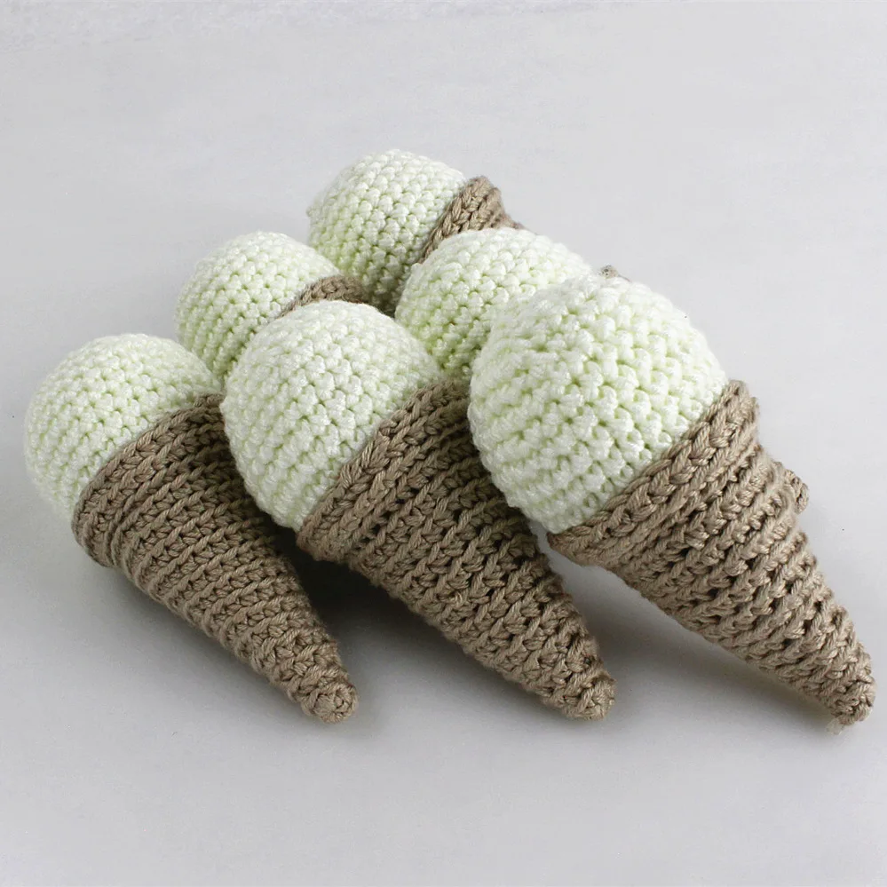 Cute Crochet Carrots Apple Baby Doll Toy Hand Knitted Fruits And