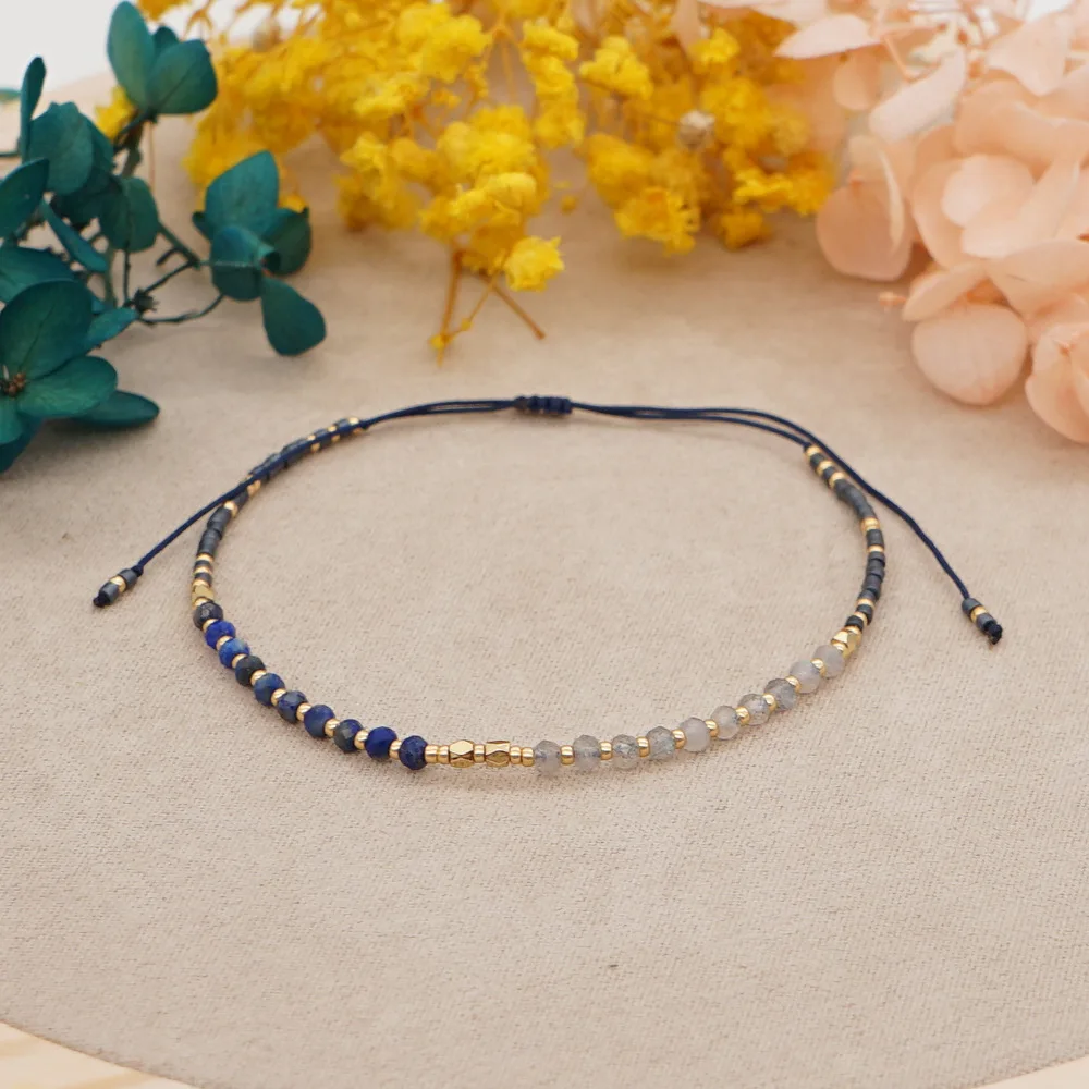 

2022 Boho Bead Bracelets Ethnic Natural Stone Miyuki Beads Pulseras Charm Armband for Women Spring Summer Jewelry Friends Gift, Blue,blacke,grey