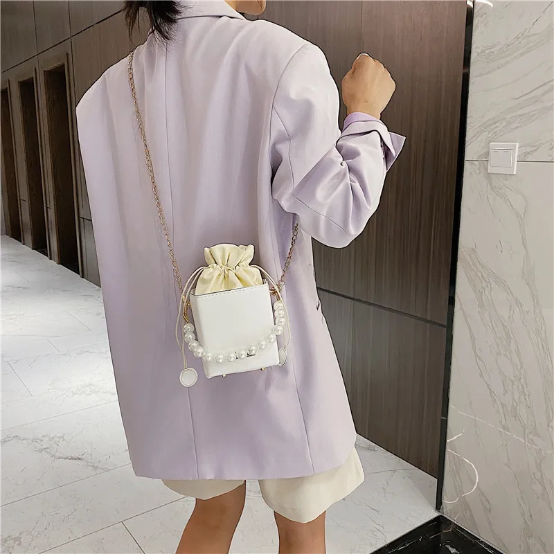 

Pearl Handbag Shoulder Trendy Candy Cute Printed Bag for Girl