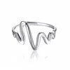 2019 New 925 Sterling Silver Heart Punching Pattern Twisted Eternity Ring