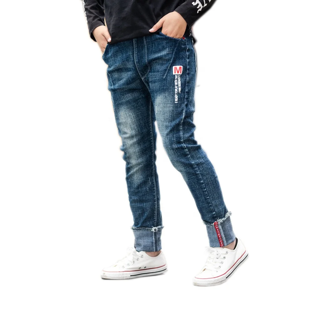 

4-13 Years Children Fashion Clothes Classic Denim Clothing Long Trousers Baby Boy Casual Bowboy Kids Boys Jeans Pants