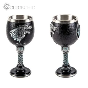 Image of Wholesale Game of thrones goblet red wine resin stainless steel coffee mug