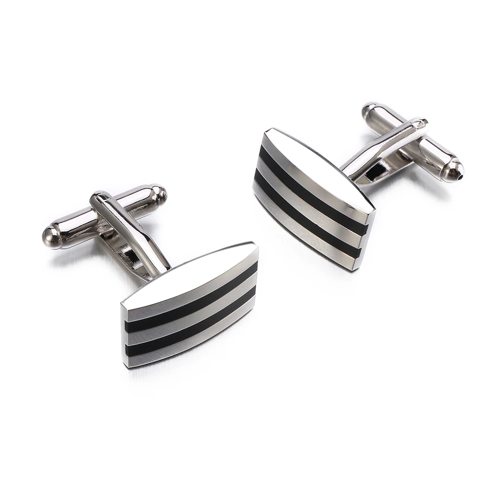 

Wholesale Black Enamel Cufflinks OB Brand Men's Jewelry High Quality Cuff links For Mens Shirt Cuffs Cufflink Factory In China, Black enamel color in stock