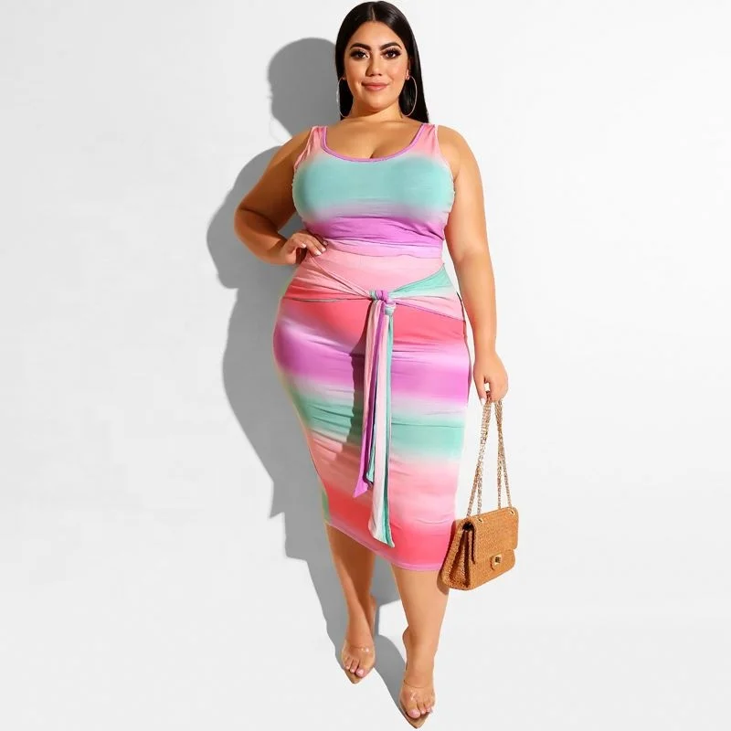 

New Plus Size Women Clothing Tight-Fitting Sexy Two-Piece Suit With Buttocks And Umbilical Plus Size Tie-Dye Printing Suit, Shown
