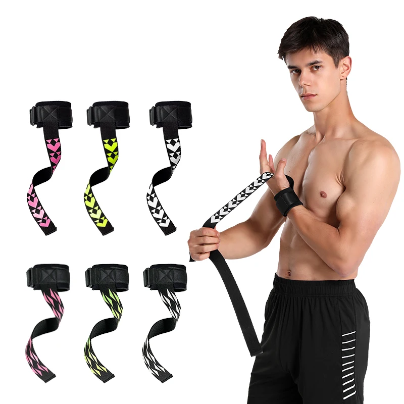 

SHIWEI-1036#Custom Logo Adjustable Fitness Weight Lifting Wraps Gym Weightlifting Wrist Strap, As picture