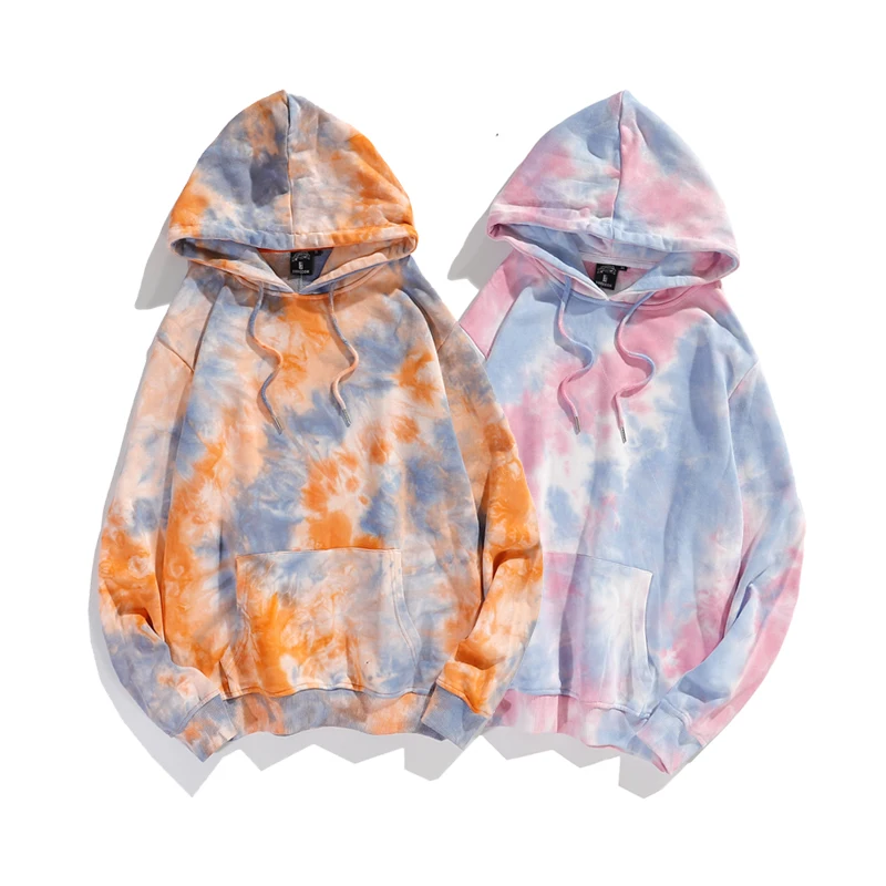 

Two Colors Casual 80 Cotton 20 Polyester Tie-Dye Unisex Pullover Hoodies Men Clothing Vendor