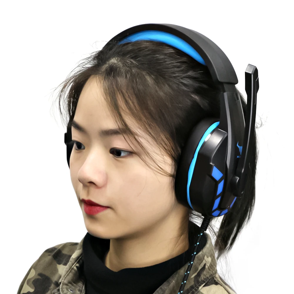 

KIKC Ps4 Stereo Custom High Quality Light Gamer Headphones With Mic Gaming Headset 3.5mm