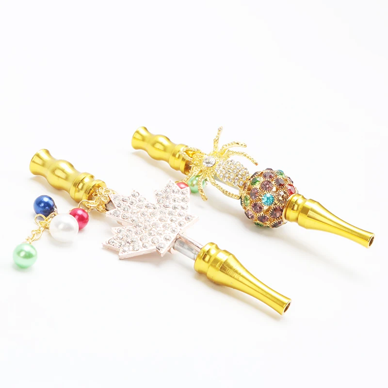 

wholesale colorful mouthpieces accessories portable reusable decorated stainless steel shisha mouthpiece, Mixed