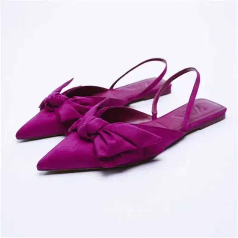 

Summer 2022 New European and American style daily casual rose bow decorative flat fashion sandals