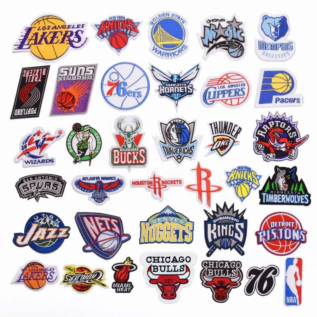 

2021 Stock Design Basketball 30 Teams rocket finals embroidery patch iron on Clothing Badges