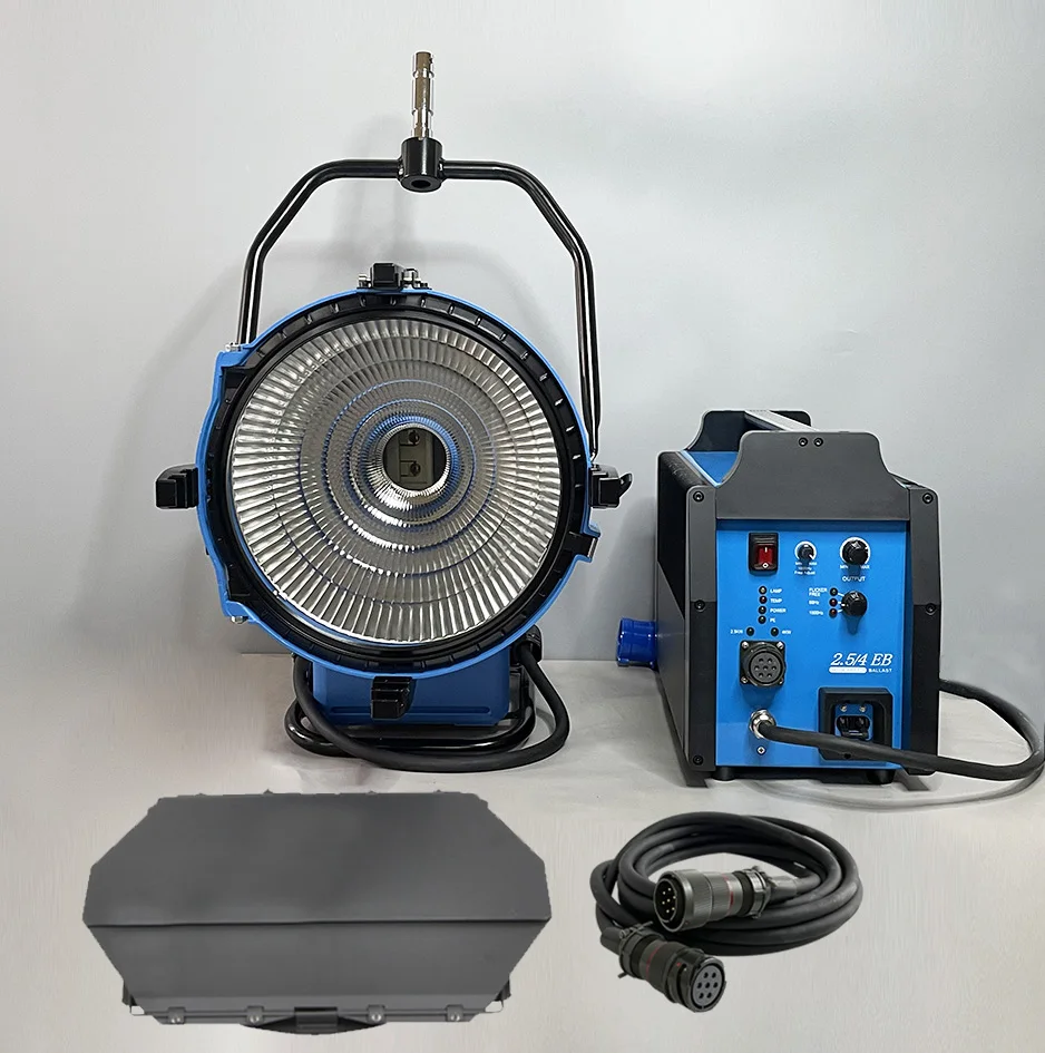 

M40 Par Light+4000W&2500W Lamp Head+E-Ballast+7m Cable Kit Pro HMI Light Film Studio Video Photography Broadcasting Light Kit, Gray & blue