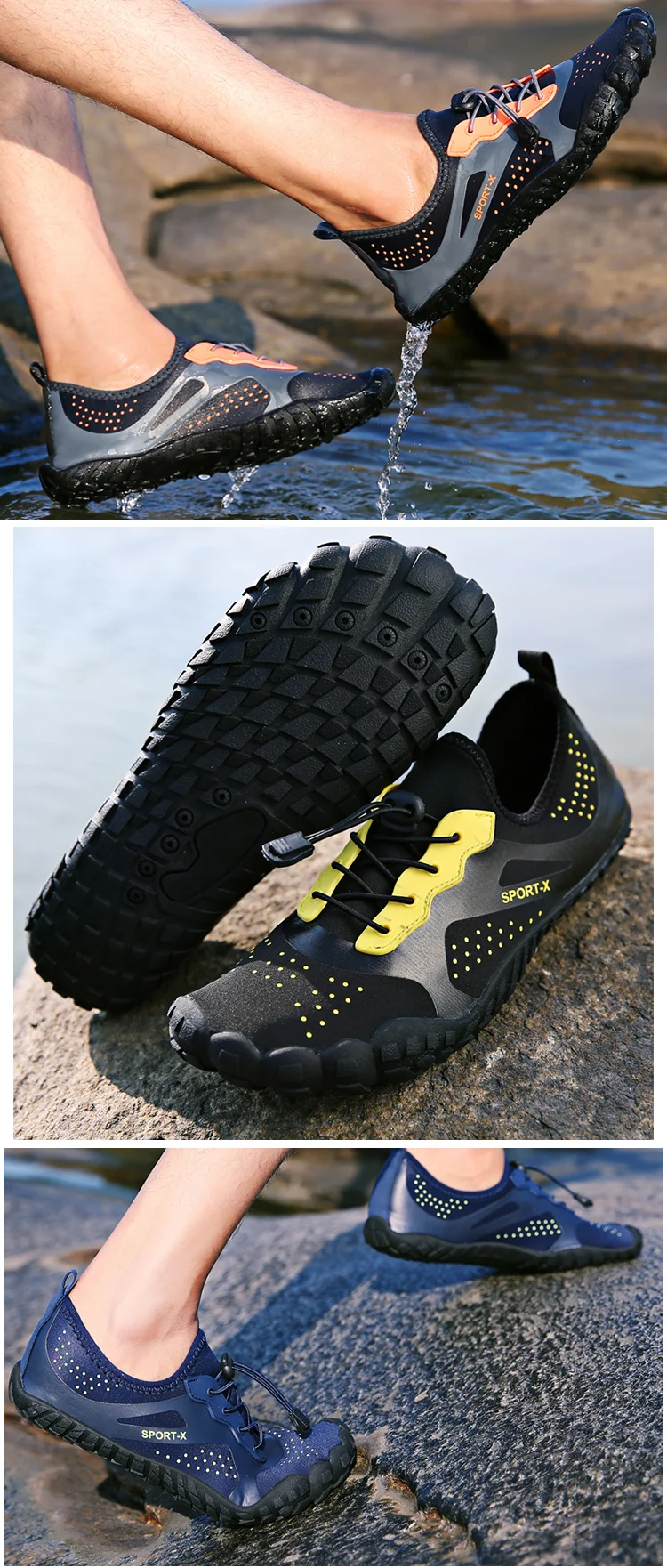 trail running shoes with drainage