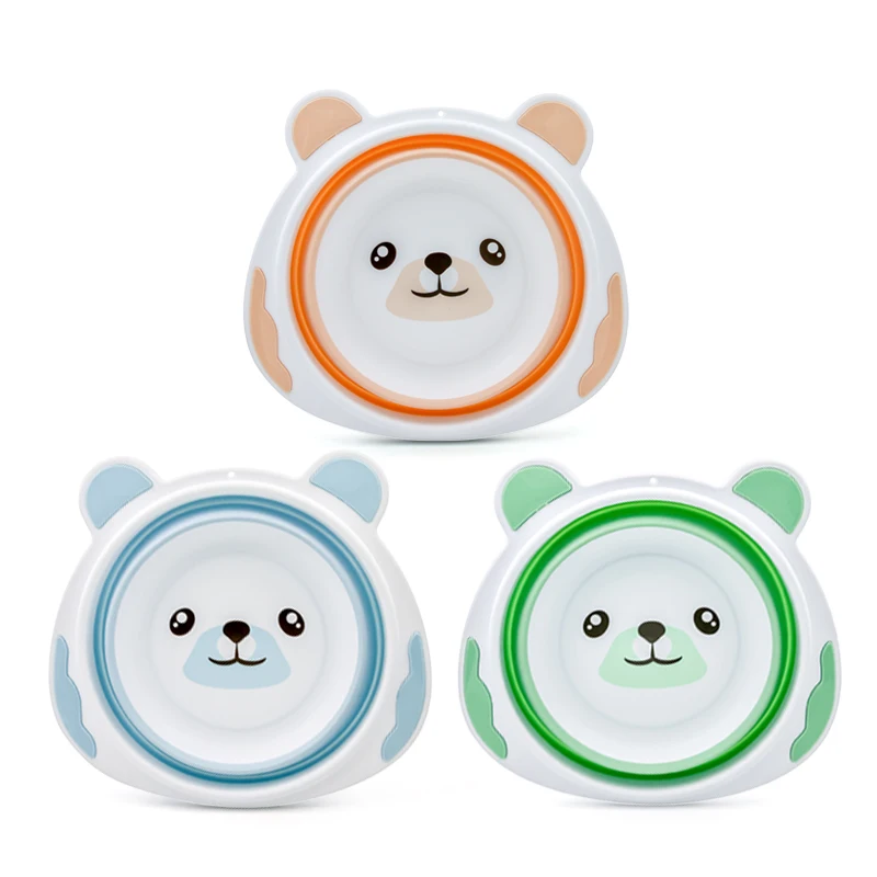 

2021 wholesale nice price baby folding plastic portable round shape Washbasin for children kids