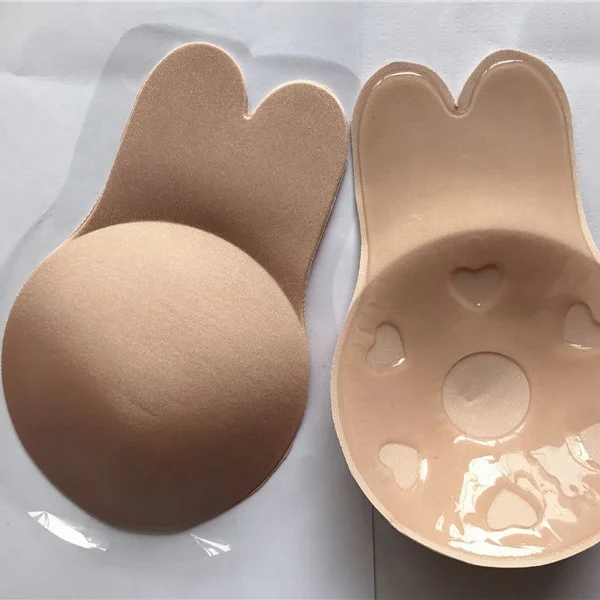 

Sticky Bra Push Up Lift Nipple Covers Adhesive Strapless Rabbit Bra Invisible Backless Bras Plunge Reusable for Women