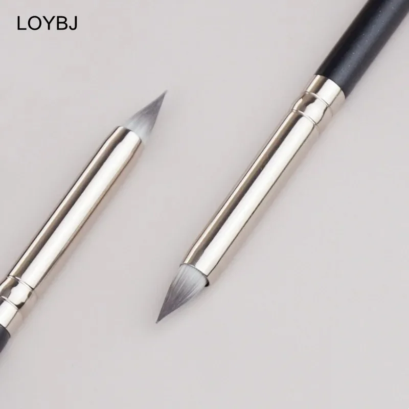 Pencil Tip Concealer Brush Precise Eyeliner Makeup Brush Detail Brighten Cover Wrinkles Dark Circles Lip Balm Lip Gloss Wood