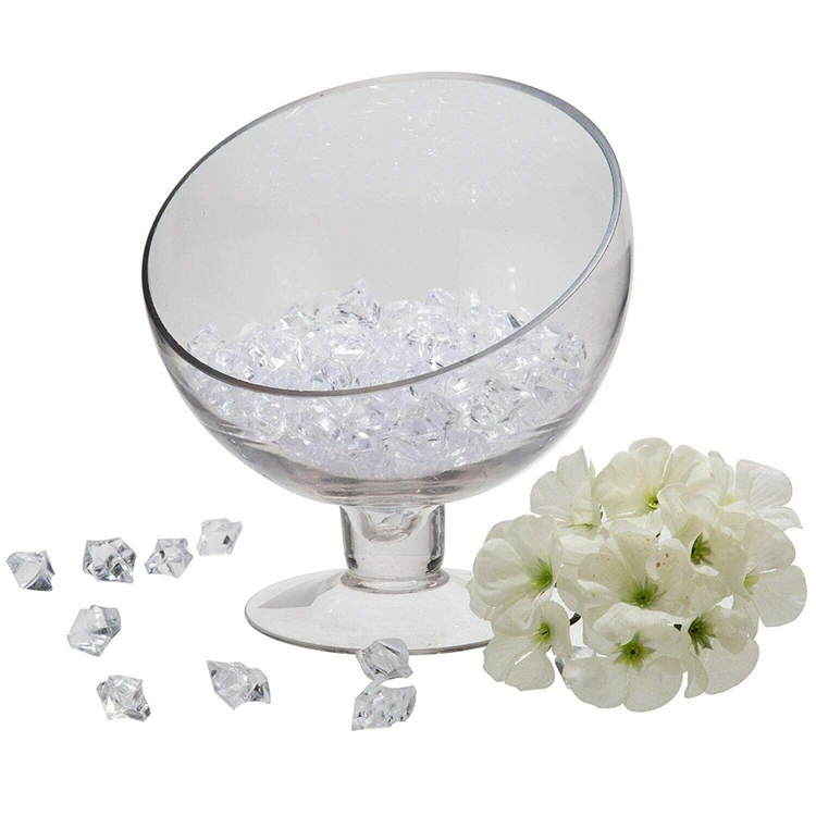 

Wedding party home decoration vase filler transparent gemstones stone fake ice cube, White