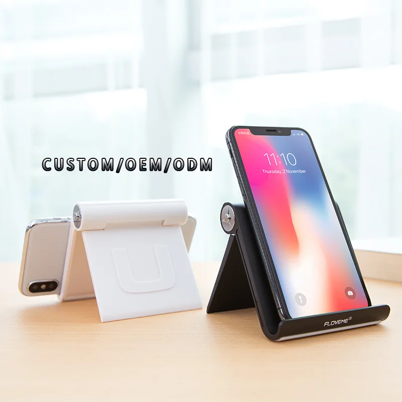 

Free Shipping 1 Sample OK Universal Foldable Desk Holder for Phone Tablet Mobile Phone Stand Holders Custom Accept, Black,white, green
