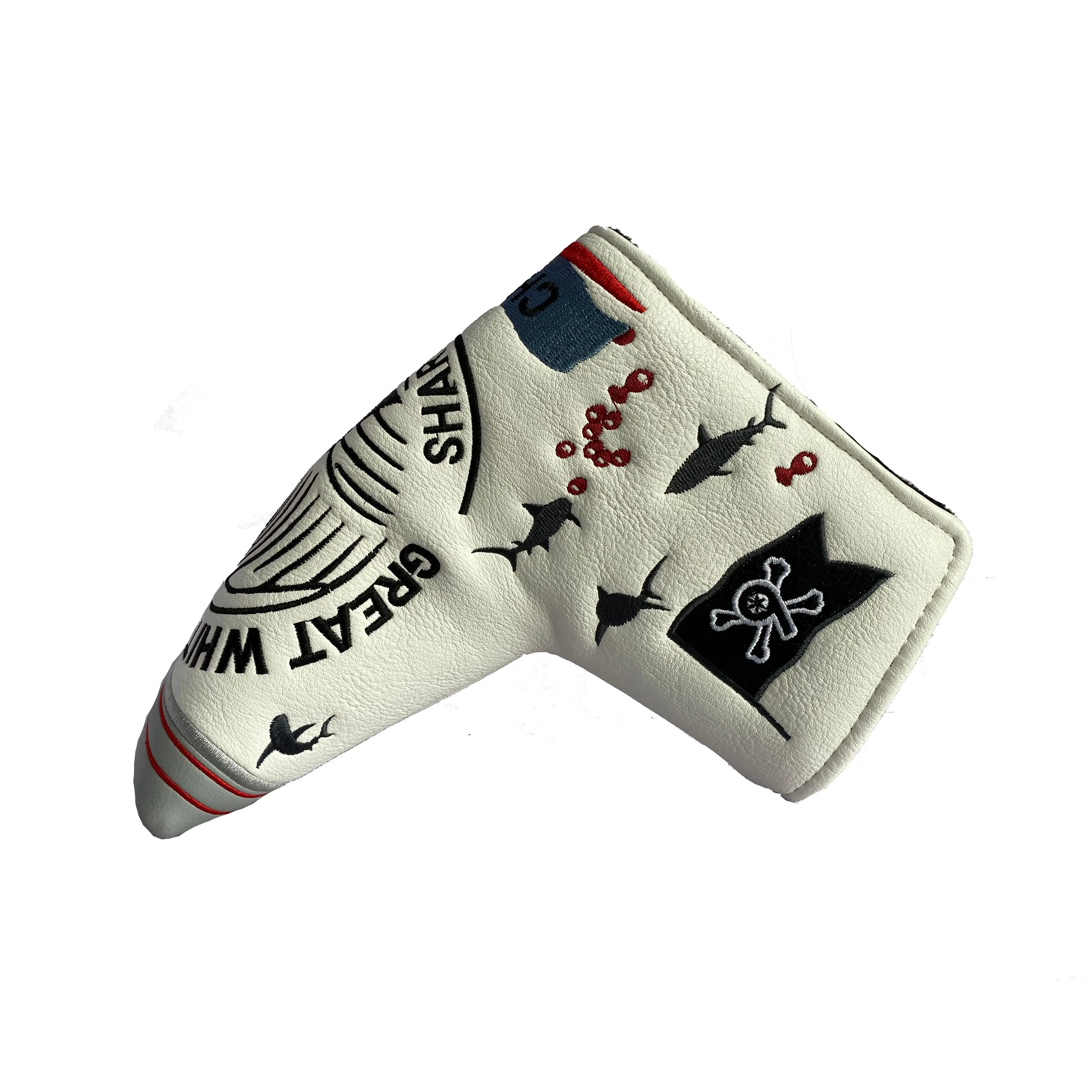 MALBON GOLF Budweiser White Faux factory Leather Putter Head Cover