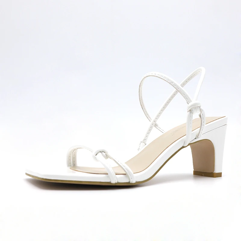 

Sandals Women New 2021 Shoes Woman Square Hight Heels Office Lady Elegant Ankle Strap Sexy Pumps Female Heels Shoes #1310