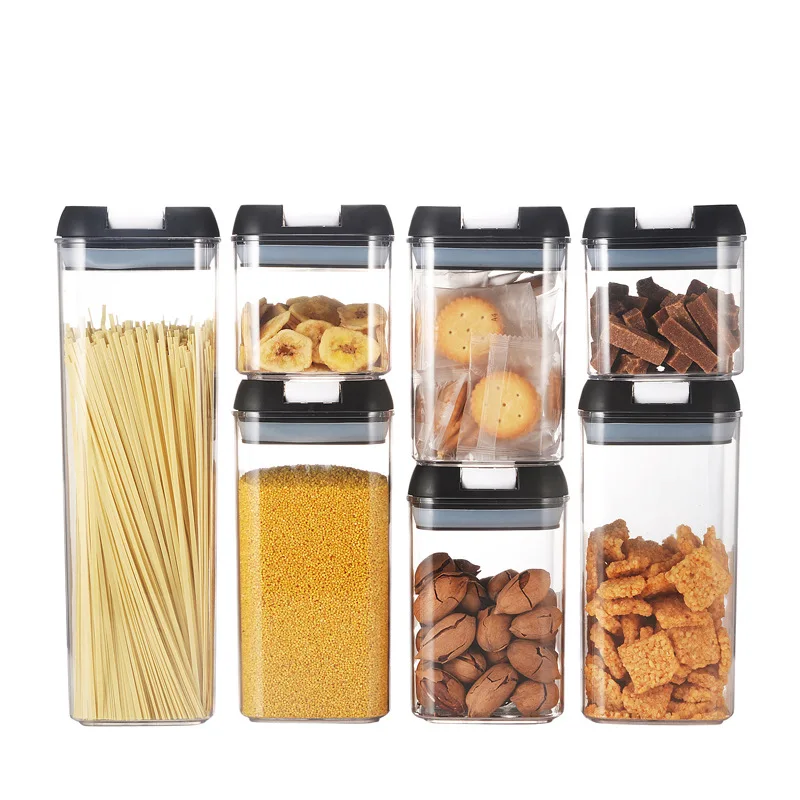 

Kitchen organizer storage airtight food container, Clear