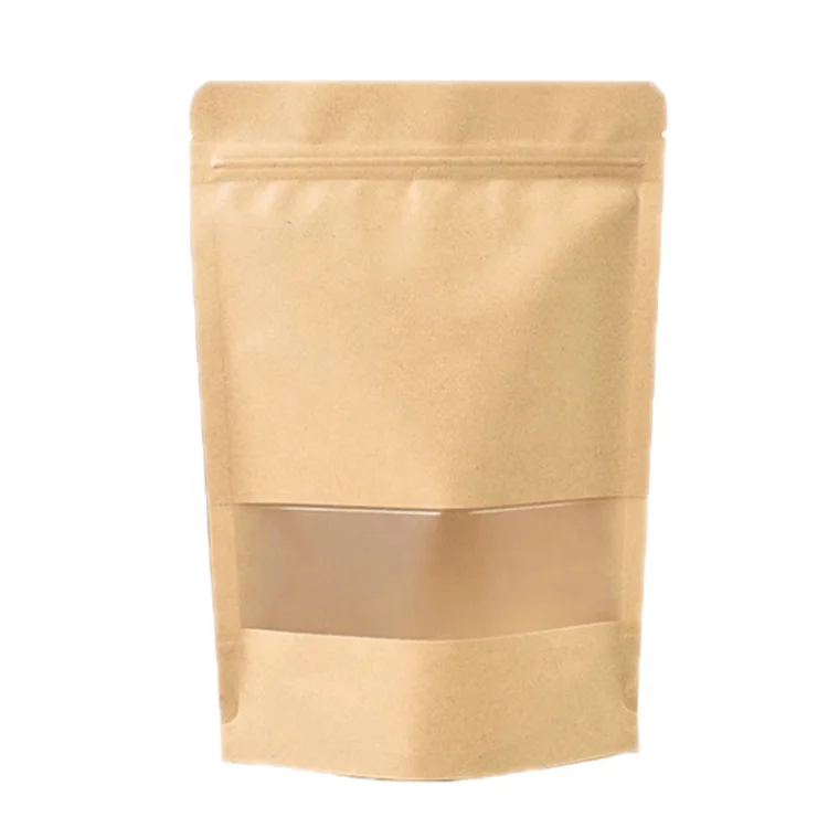 

Heat Seal Packaging Size Packing Laminated Ziplock Bags Zip Lock Custom Your Own Logo Kraft Paper Bag Print Small White Brown