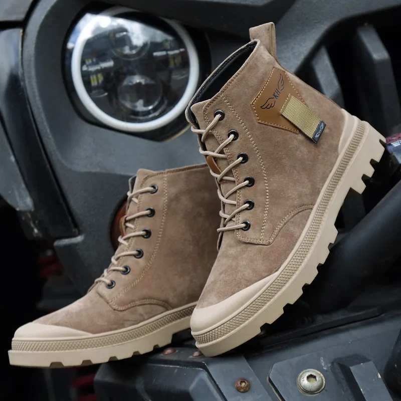 

2019 autumn high help retro British wind to help desert men boots, Optional