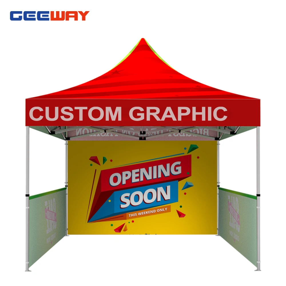 

10x10 custom luxury business advertising gazebo tent canopy promotional outdoor booth trade show folding pop up canopy tent