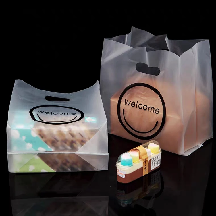 

Soft Loop Handle Plastic Bag/Promotion Bag/Shopping Bag For Packing Transparent and environmentally friendly take out bag