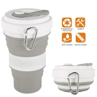 

FDA Leak Proof Collapsible Reusable Coffee Cup Silicone Folding Cup With Lid