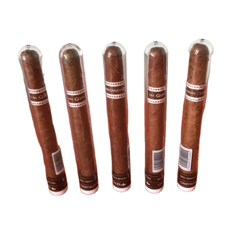 

Custom Empty Gift Mini Clear Plastic Tube Cigar With Cork