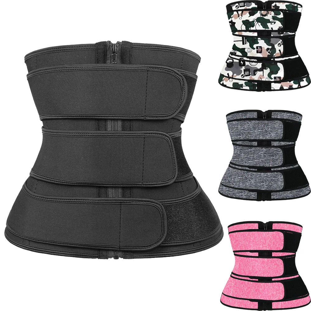 

NANBIN 3 Belt Neoprene Customized Waist Trainer Belt Custom Logo Waist Trainer, As shown & oem