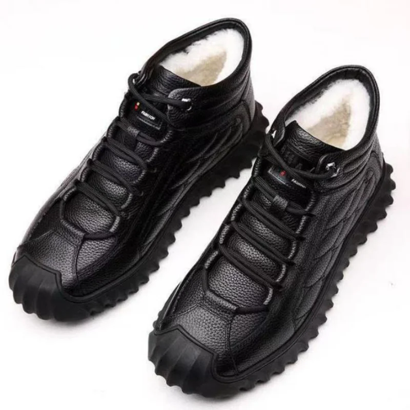 

New Cotton Shoes For Men Warm Outdoor Hiking Shoe Men's Winter Thick Snow Boots