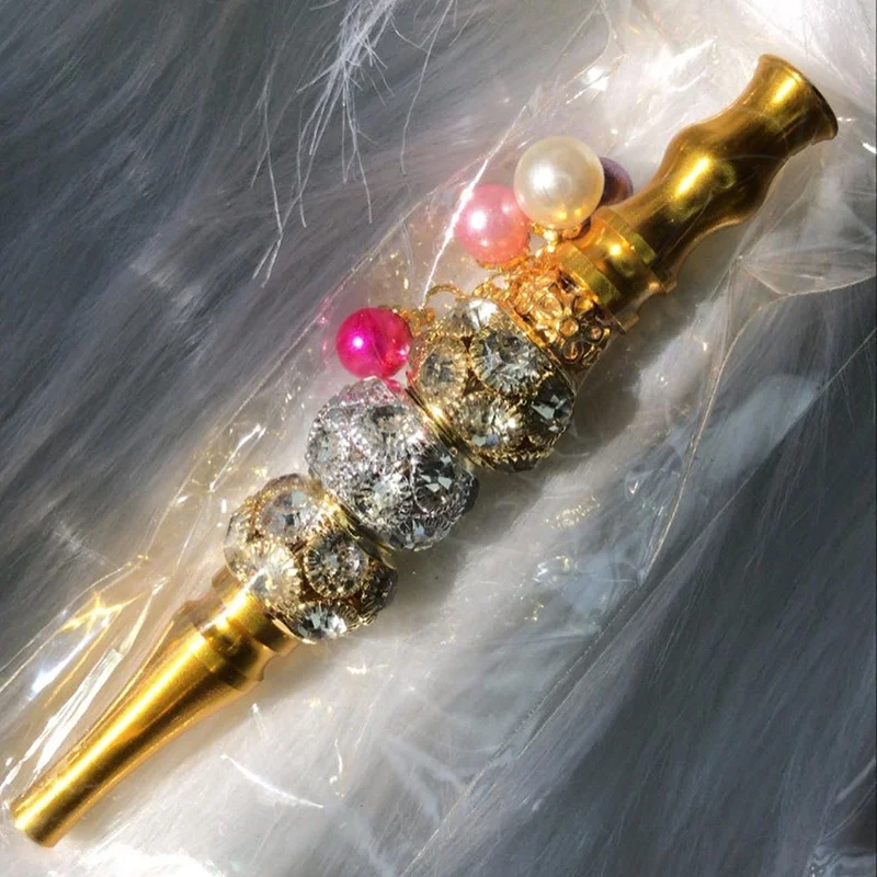 

UKETA hot selling metal diamond mini Hookah mouthpiece tips smoking accessories blunt holder, Customized