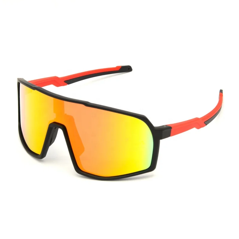 

1 Lens Cycling Sunglasses Full Screen Bike eyewear Interchangeable PC lens Unbreakable Lightweight Sports Glasses