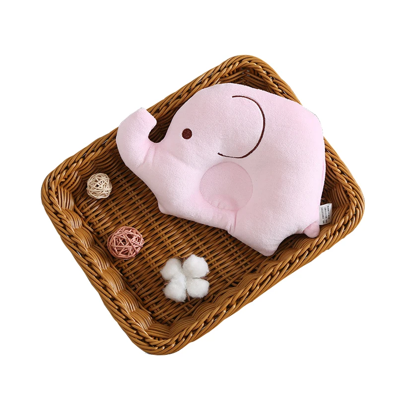 所有行业 家纺 床上用品 枕头纯棉定制有机婴儿大象造型卡通平头造型