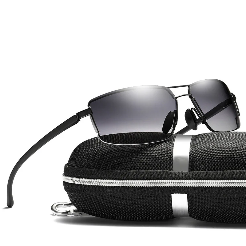 

Wholesale new fashion metal square sun glasses custom logo rimless mens shades good quality sunglasses