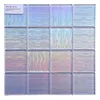 Wall decorative glitter rainbow iridescent glass mosaic tile factory supplier